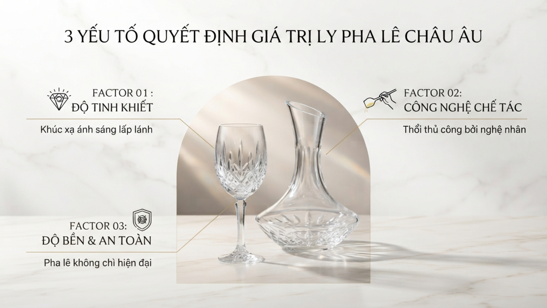 3 Yếu tố quyết định giá trị của ly pha lê Châu Âu