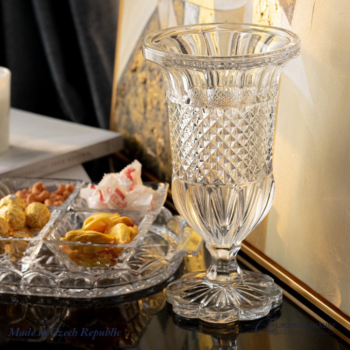 Bình hoa pha lê đúc Alexandra 30cm