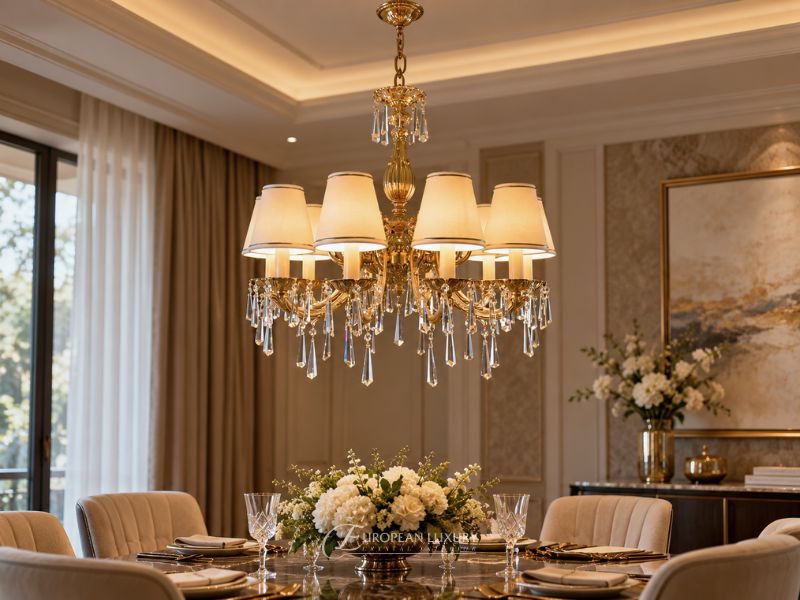 Đặc điểm và cấu tạo của đèn chùm đồng
