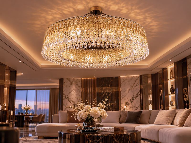 Đèn ốp trần và đèn tường pha lê