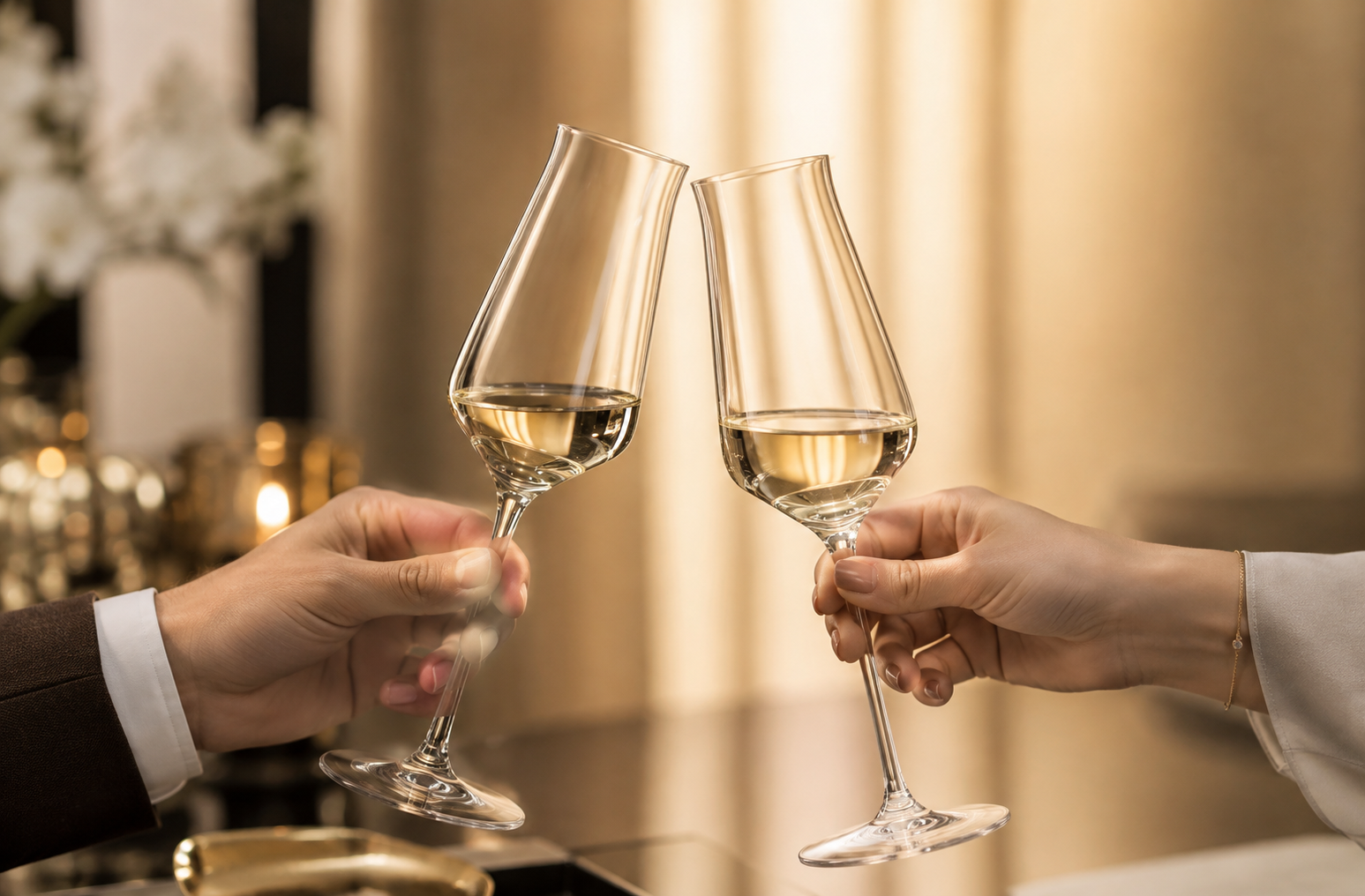 Ly thủy tinh cao cấp dùng để thưởng thức rượu và bia, thiết kế thanh lịch, trong suốt, phù hợp cho nhà hàng, khách sạn, quầy bar và không gian sang trọng.